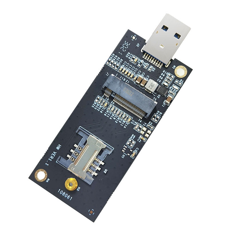 Ngff KeyB ถึง USB 3.0 3G/4G/5G WWAN โมดูลทดสอบอะแดปเตอร์บอร์ดพร้อมช่องใส่ซิม