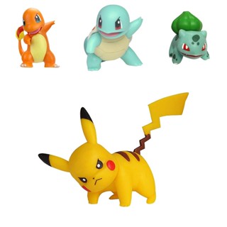 ชุดฟิกเกอร์ Pokemon Battle Pikachu Meowth 8 ชิ้น