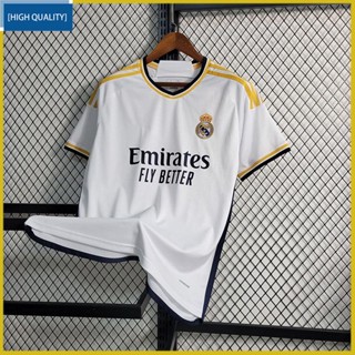 เสื้อกีฬาแขนสั้น ลายทีมฟุตบอล Real Madrid 23-24 ชุดเหย้า