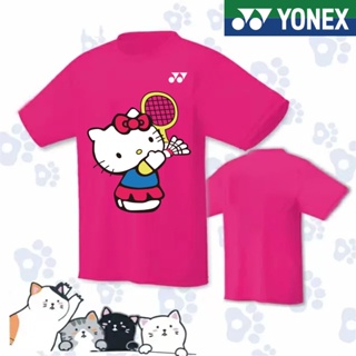 Yonex เสื้อยืดแขนสั้น แบบแห้งเร็ว เหมาะกับการเล่นกีฬาแบดมินตัน เทนนิส สําหรับผู้ชาย และผู้หญิง