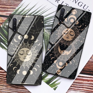 เคสโทรศัพท์มือถือแบบแก้ว ลายดวงจันทร์ และดวงดาว สําหรับ Redmi Note 8 9 9s 10 10s 11 Pro 9 9A 9C 8 8A