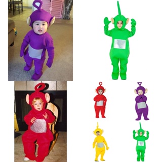 Teletubbies ชุดบอดี้สูท คอสเพลย์ การ์ตูน โพลีเอสเตอร์ สําหรับเด็ก ผู้ใหญ่