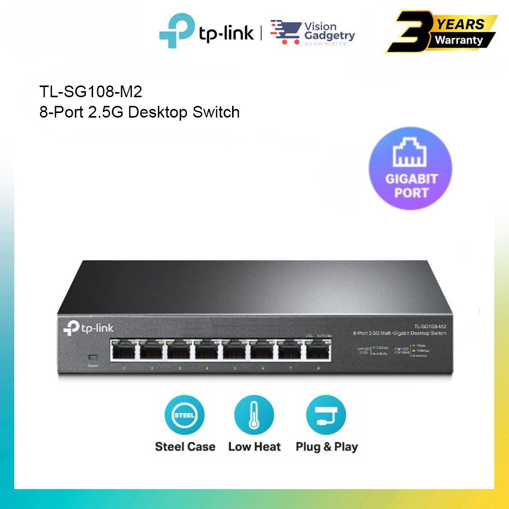 TP-Link TL-SG105-M2 TL-SG108-M2 5-Port 8-Port 2.5G Desktop Switch