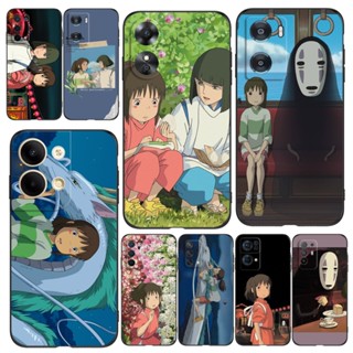 เคสโทรศัพท์มือถือ ซิลิโคนนิ่ม Tpu ลายการ์ตูนอนิเมะ Spirited Away สีดํา สําหรับ OPPO A94 5G 4G Reno 5 Z Reno4 Lite F17 Pro