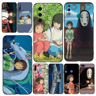 เคสโทรศัพท์มือถือ ซิลิโคนนิ่ม Tpu ลายอะนิเมะ Spirited Away สีดํา สําหรับ huawei P30 lite Pro Nova 4e