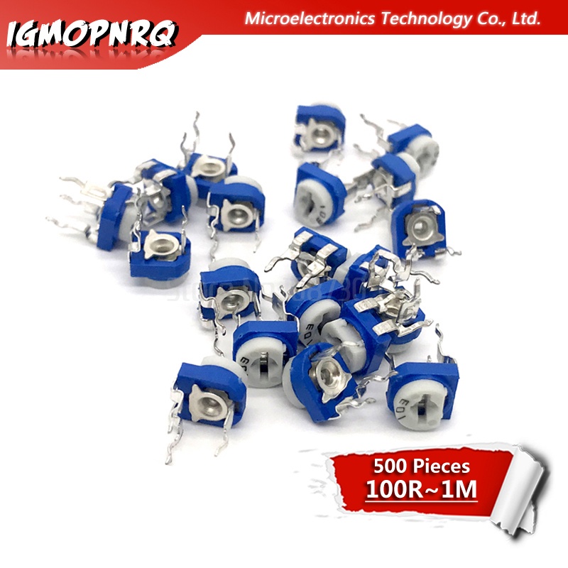 500pcs RM065 RM-065 Trimpot Trimmer Potentiometer 100 200 500 โอห์ม 1K 2K 5K 10K 20K 50K 100K 200K 5