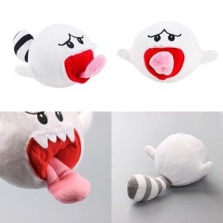 ตุ๊กตานุ่ม รูปการ์ตูน Super Mario White Tongue Ghost ขนาด 10.24*3.94 นิ้ว ของเล่นสําหรับเด็ก