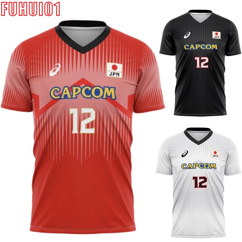 (Fuhui01) Men Jersey Tshirt 2023 ญี่ปุ่น VNL 2023 Volleyball Jersey แขนสั้น ISHIKAWA / RAN/NISHIDA J