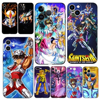 เคสโทรศัพท์มือถือ ซิลิโคนนิ่ม Tpu ลายอะนิเมะ Saint Seiya สีดํา สําหรับ Iphone 11 Pro Max