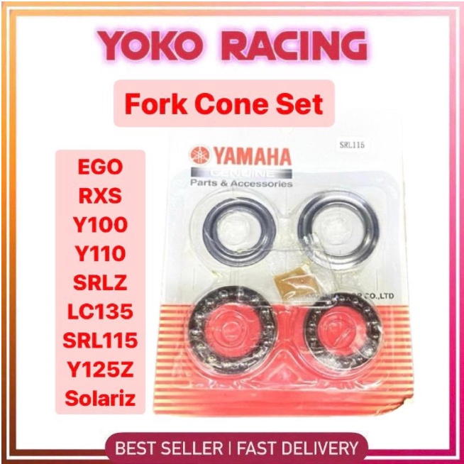 YAMAHA SRL115 Y100 Y110 LC135 EGO V1 Y125Z SRLZ RXS 115 SOLAR STEERING CONE ชุด FORK CONE BEARING HA
