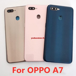 Yaho- ฝาครอบแบตเตอรี่ ด้านหลัง แบบเปลี่ยน สําหรับ OPPO A7 OPPO A7