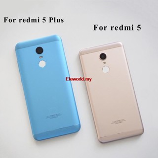 Elemy- ฝาครอบแบตเตอรี่ด้านหลัง พร้อมปุ่มด้านข้าง และเลนส์กล้อง สําหรับ Xiaomi red mi Redmi 5 5Plus