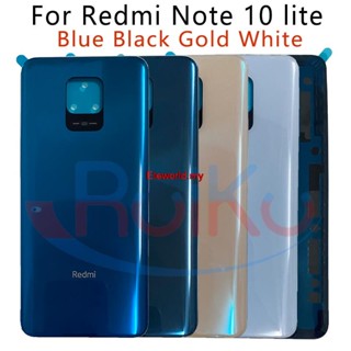 Elemy- ฝาครอบแบตเตอรี่ 6.67 สําหรับ Redmi Note 10 Lite