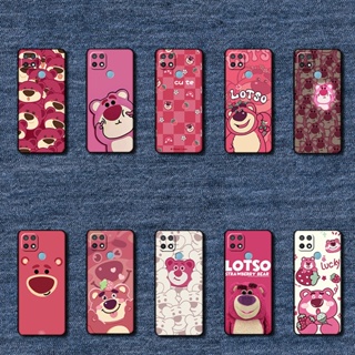 เคสโทรศัพท์มือถือแบบนิ่ม ลายหมีสตรอเบอร์รี่ สําหรับ OPPO A15 A15S A35 MT26