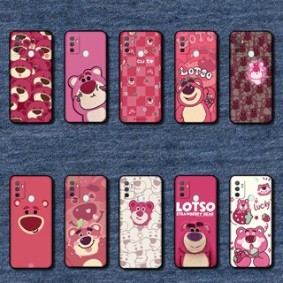 เคสโทรศัพท์มือถือแบบนิ่ม ลายหมีสตรอเบอร์รี่ สําหรับ OPPO A32 A53 A53S A11S A33 2020 MT26