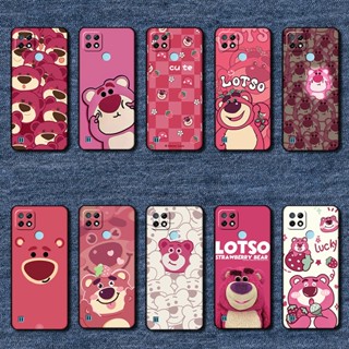 เคสป้องกันโทรศัพท์มือถือ แบบนิ่ม ลายหมีสตรอเบอร์รี่ สําหรับ Realme C21 C21Y C25Y MT26