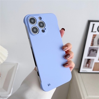 เคสโทรศัพท์มือถือ PC แข็ง ผิวด้าน บางมาก กันกระแทก สีพื้น สําหรับ OPPO Reno9 Reno8 Reno7 Reno6 Reno5 Reno3 Pro Plus Lite Z 5G