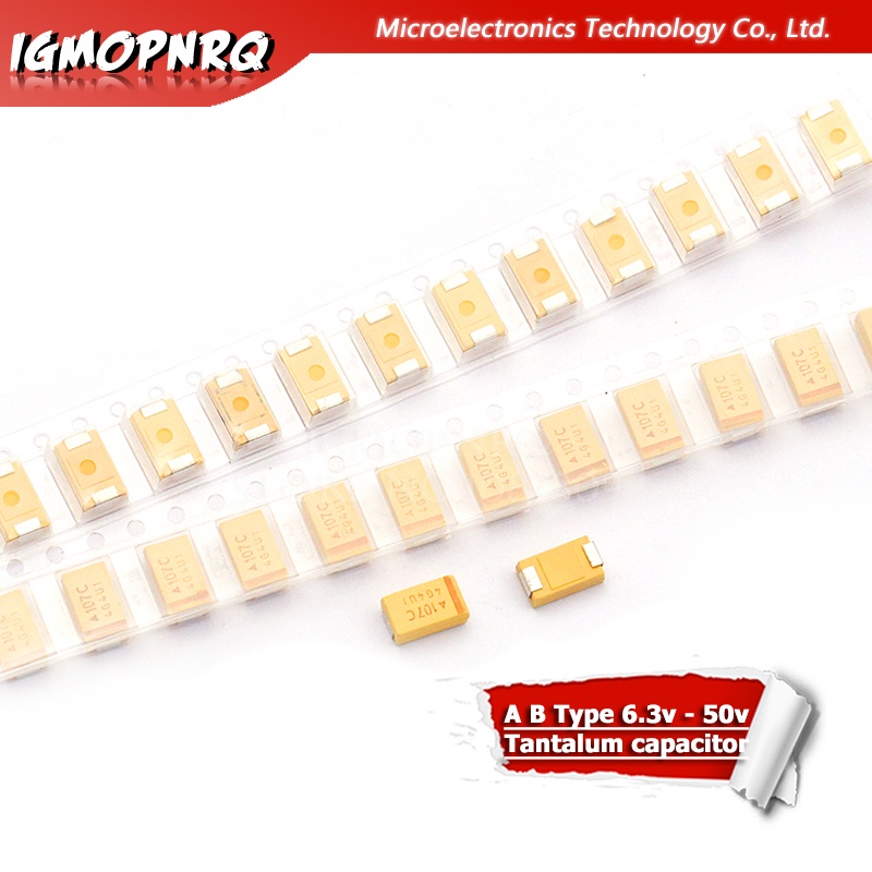 ตัวเก็บประจุแทนทาลัม ประเภท A B 100UF 0.22UF 1UF 4.7UF 10UF 22UF 33UF 47UF 6.3V 10V 16V 25V 35V 50V 106 107 476 105 226 336 10 ชิ้น ราคา ถูกที่สุด ดีลบีเคเค