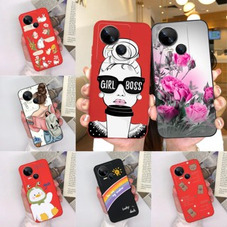 เคสโทรศัพท์มือถือ ซิลิโคนนิ่ม ผิวด้าน กันกระแทก ลายการ์ตูนเด็กผู้หญิง สีรุ้ง คุณภาพสูง สําหรับ Tecno Spark 10 5G 10 5G