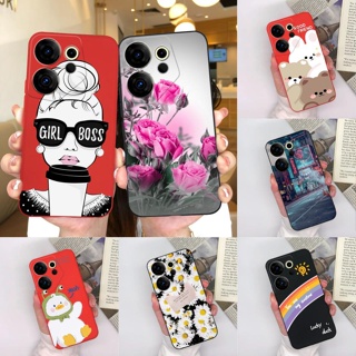 ใหม่ เคสโทรศัพท์มือถือ ซิลิโคนนิ่ม ผิวด้าน กันกระแทก ลายการ์ตูนเด็กผู้หญิง สีรุ้ง สําหรับ Tecno Camon 20 Premier 5G Tecno Camon20 Premier 5G