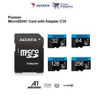 Adata Ultra Class 10 การ์ด Micro SD 100MBS A1 Full HD (32GB 64GB 128GB 256GB)