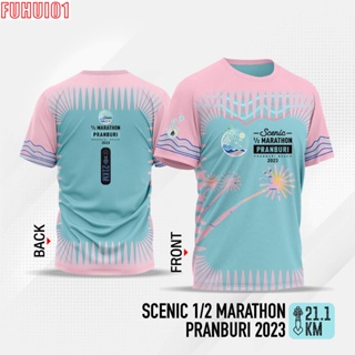 (Fuhui01) เสื้อวิ่งงาน Scenic Half Marathon Pranburi 2023 - สีฟ้า