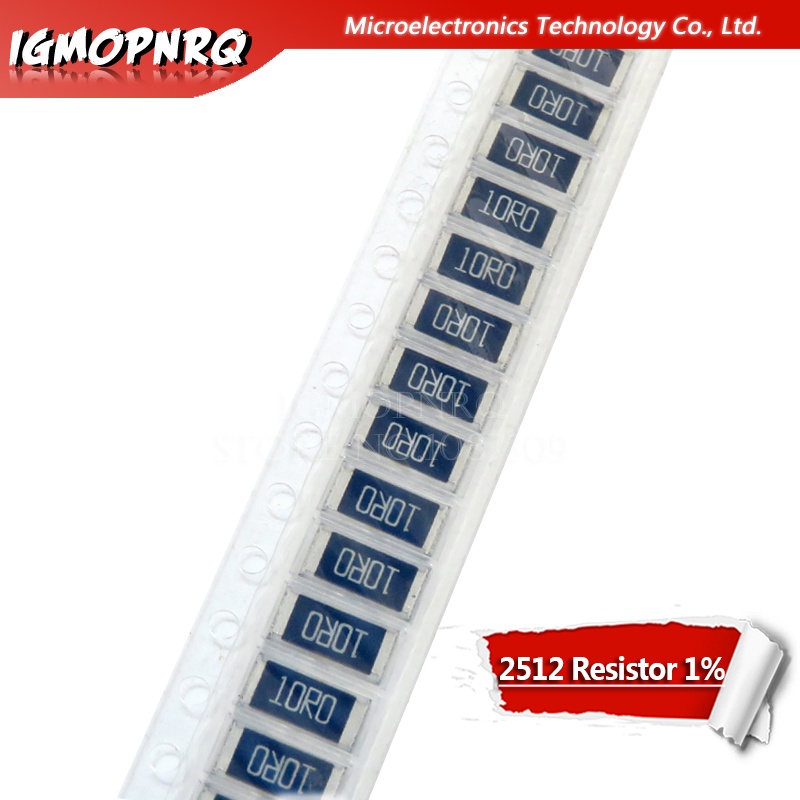 ตัวต้านทานชิป SMD 2512 1% 1W 0.1R 0.01R 0.05R 0.001R 0.33R 1R 0R 10R 100R 2W 0.001 0.01 0.1 0.33 0.0