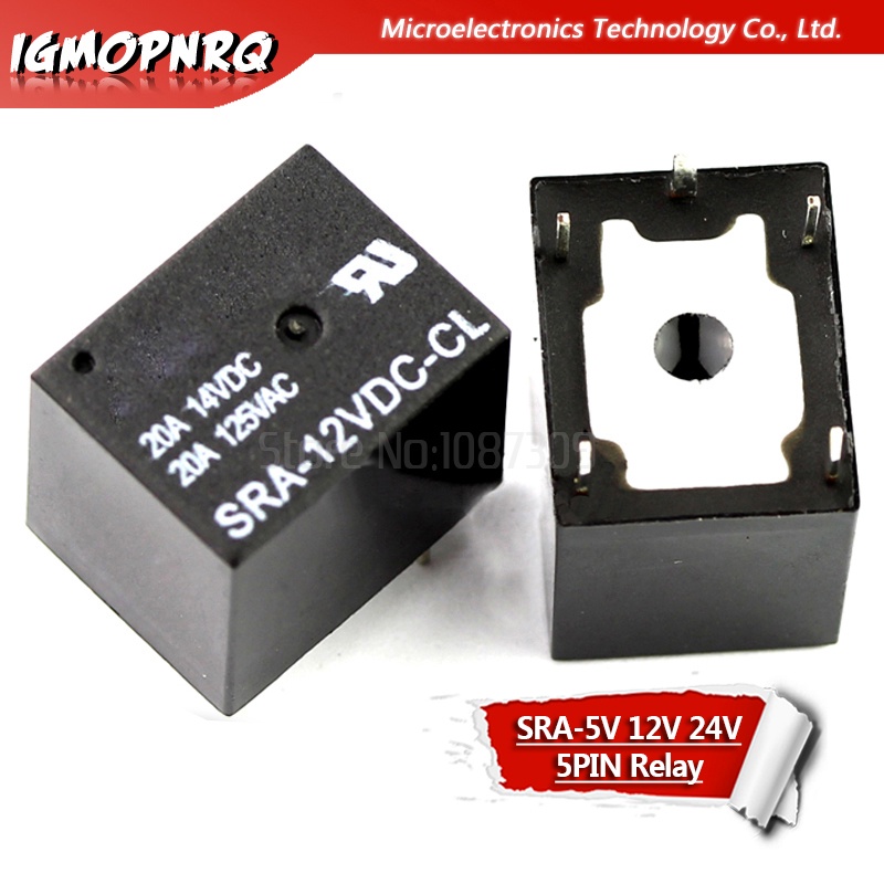รีเลย์ SRA-12VDC-CL SRA-05VDC-CL SRA-24VDC-CL 5PINS 12v 5v 24v DC คุณภาพสูง T74 5 ชิ้น ต่อล็อต