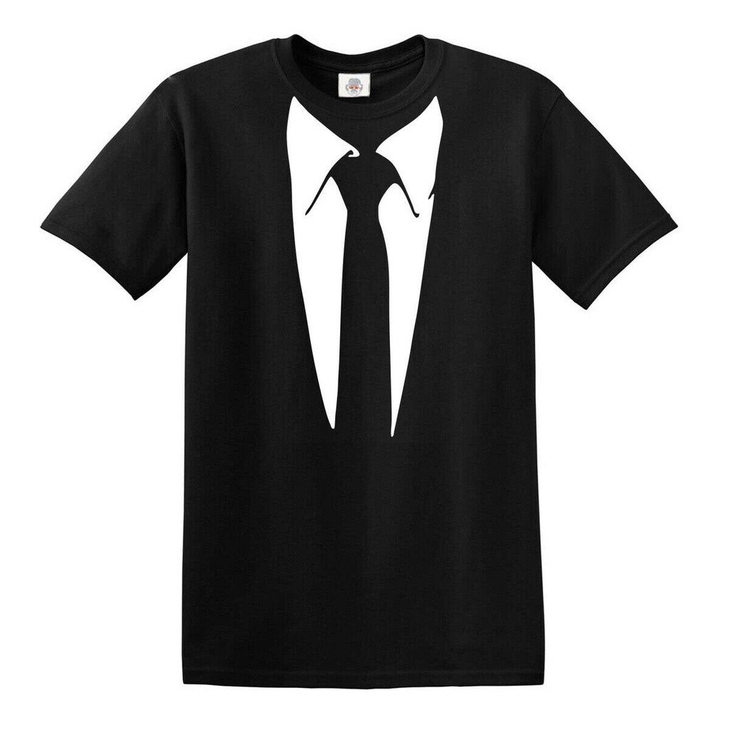 เสื้อยืดลําลอง แขนสั้น คอกลม พิมพ์ลาย Tuxedo เหมาะกับของขวัญวันพ่อ สําหรับผู้ชาย