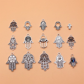 Hamsa จี้ชาร์มมือ สําหรับทําเครื่องประดับ งานฝีมือ Diy L10265 15 ชิ้น ต่อชุด