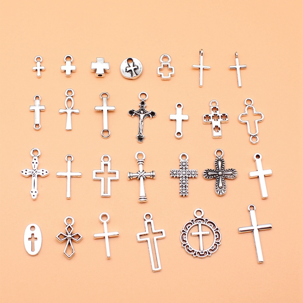 27 ชิ้น/เซ็ต Cross Charms สําหรับเครื่องประดับทําจี้ Diy หัตถกรรมอุปกรณ์เสริม L10253 ราคา ถูกที่สุด ดีลบีเคเค