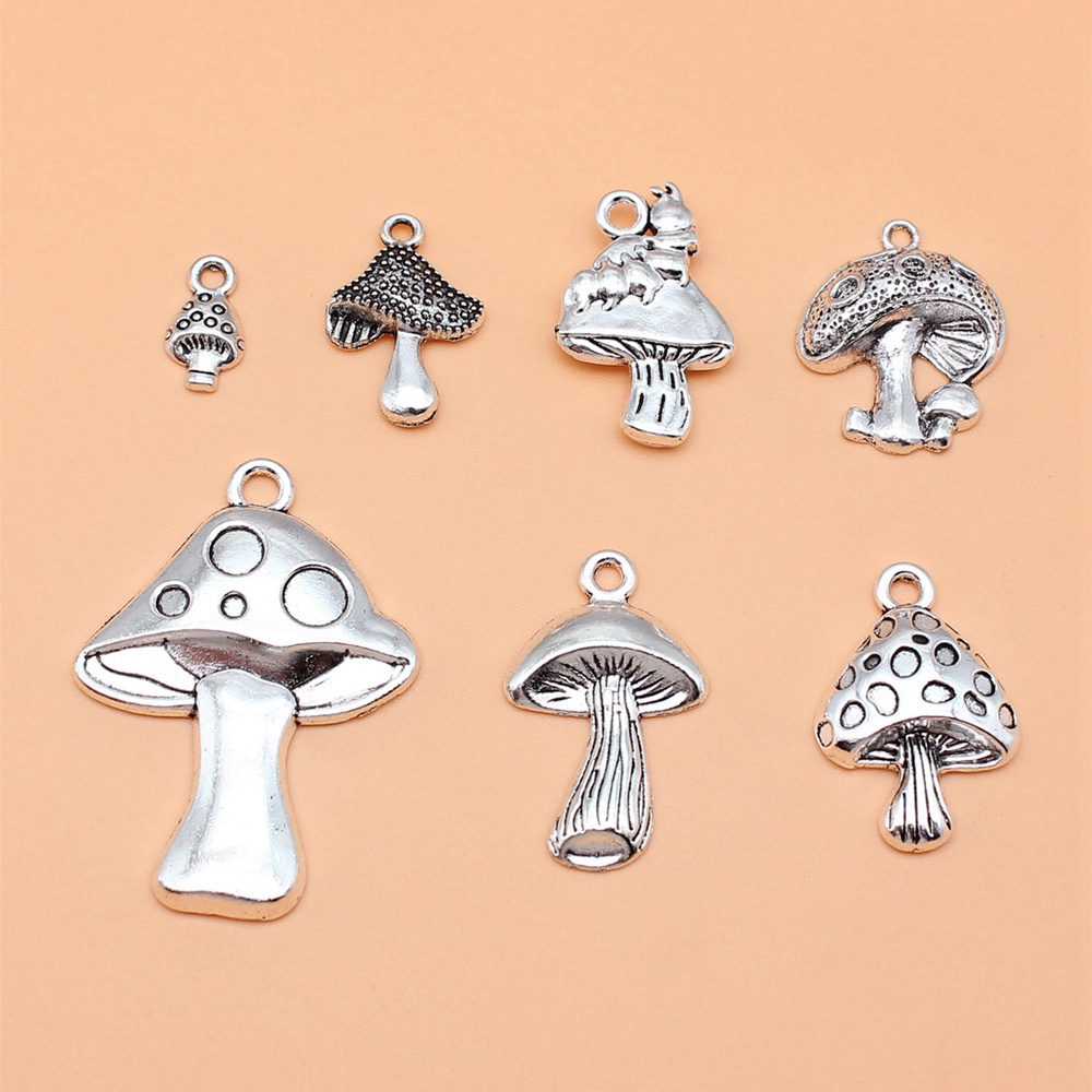 7 ชิ้น/เซ็ตเห็ด Charms สําหรับเครื่องประดับทําจี้ Diy หัตถกรรมอุปกรณ์เสริม L10232