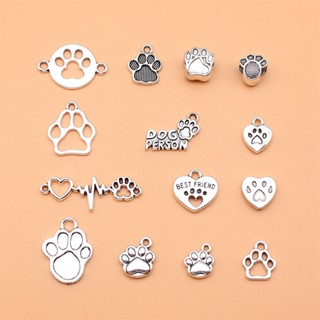 จี้อุ้งเท้าสุนัข สําหรับทําเครื่องประดับ งานฝีมือ Diy L10159 14 ชิ้น ต่อชุด