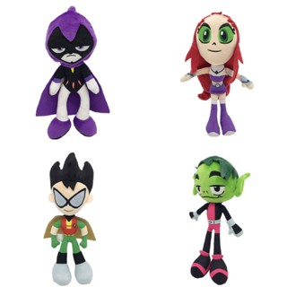 ของเล่นตุ๊กตาการ์ตูน Titans Go Robin Cyborg Beast Boy Raven ขนาด 10 นิ้ว สําหรับเด็กผู้ชาย