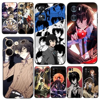 เคสโทรศัพท์มือถือ ซิลิโคนนิ่ม Tpu ลายการ์ตูนอนิเมะ Bungo Stray Dog สีดํา สําหรับ Oppo F19 F19S PRO 4G