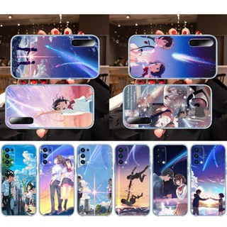 เคสโทรศัพท์มือถือ แบบใส ลายการ์ตูนอนิเมะ Your Name สําหรับ Samsung M23 M33 M52 M53 5G MJ1