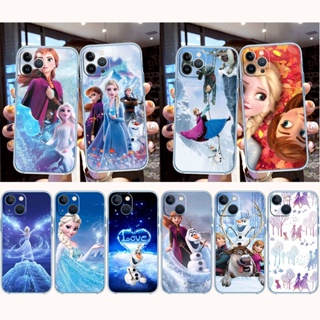 เคสโทรศัพท์มือถือ แบบใส ลายการ์ตูน Frozen สําหรับ iPhone X XS 12 Pro Max MJ16