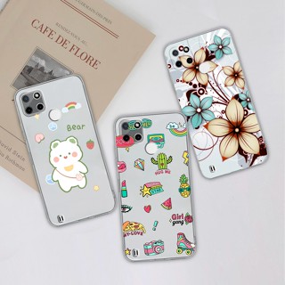 เคสโทรศัพท์มือถือ ซิลิโคนนิ่ม TPU ใส กันกระแทก ลายการ์ตูนหมีน่ารัก คุณภาพสูง สําหรับ OPPO Realme C21Y C21Y