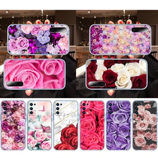 เคสใส ลายดอกกุหลาบ สําหรับ Samsung Glaxy A5 A51 A71 M31 J2 Prime MJ40