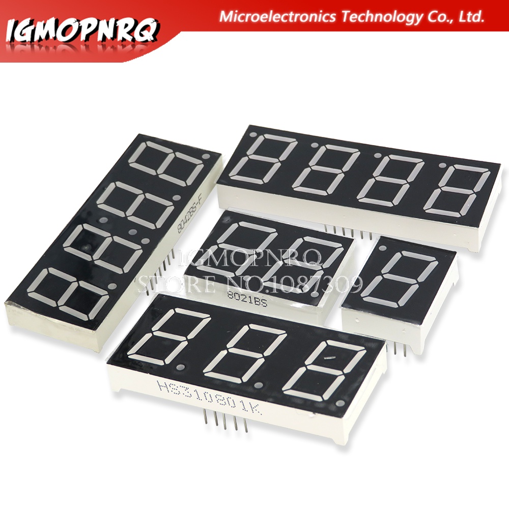 2PCS 0.8 นิ้วจอแสดงผล LED 7 Segment 2 บิต 3 บิต 4 บิตหลักหลอดสีแดงทั่วไป Cathode / Anode ดิจิตอล 0.8