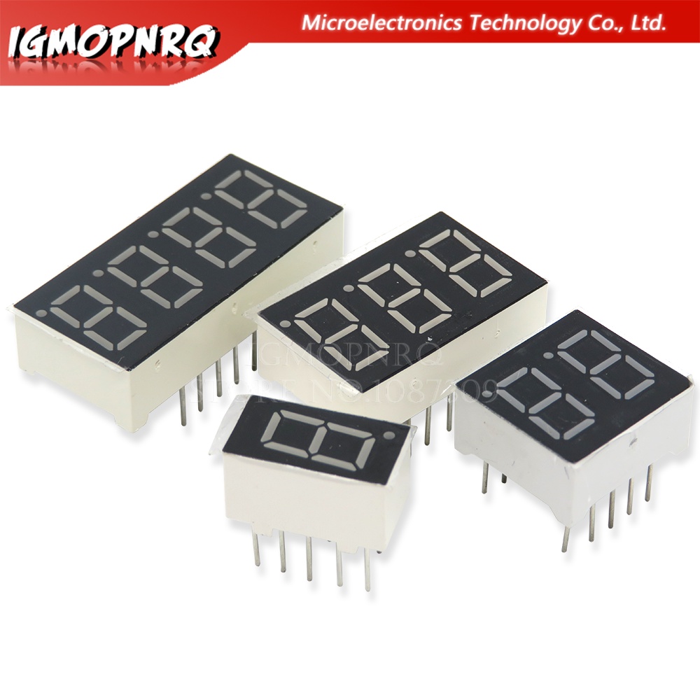 5PCS 0.4 นิ้วจอแสดงผล LED 7 Segment 2 บิต 3 บิต 4 บิตหลักหลอดสีแดงทั่วไป Cathode / Anode Digital 0.4
