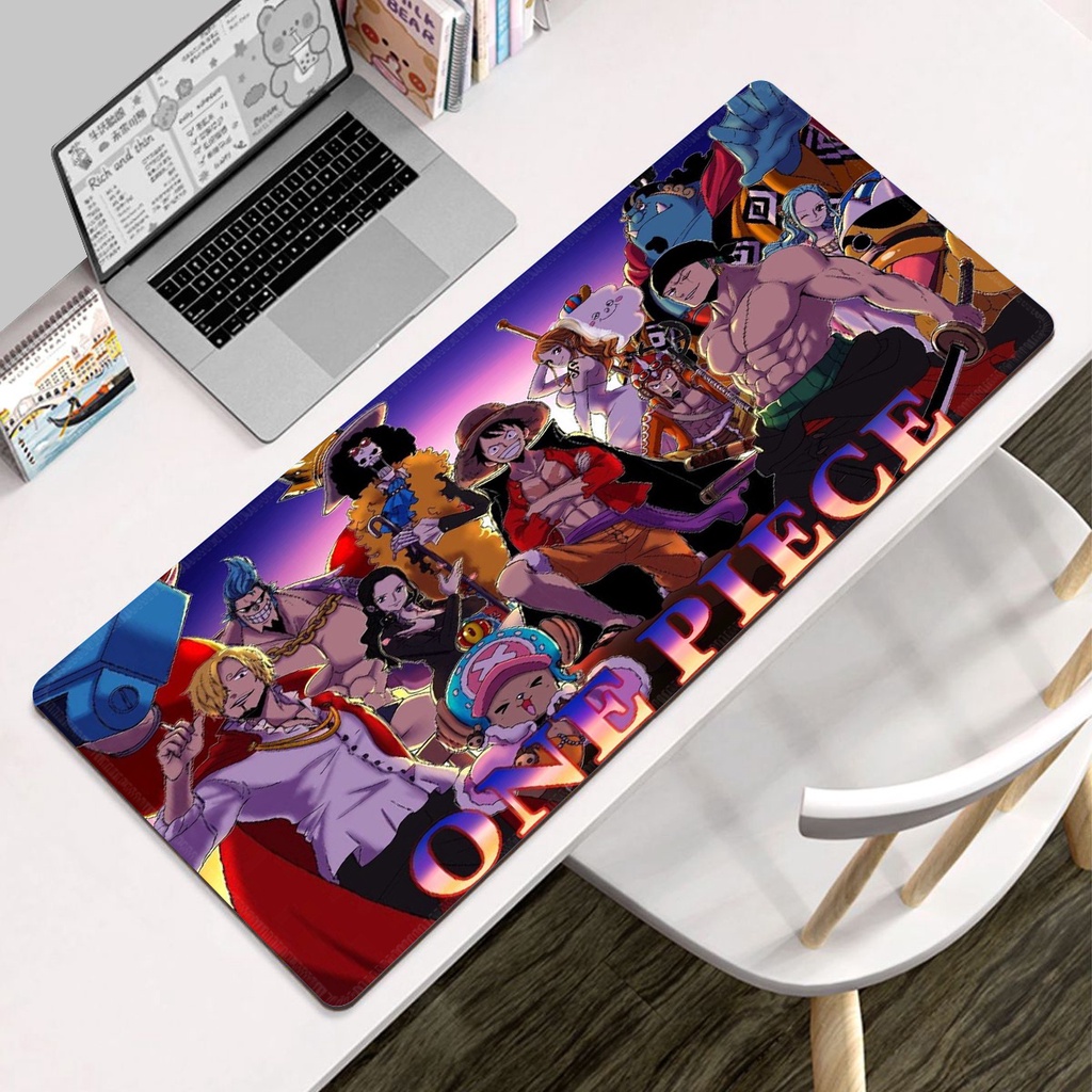 One-pieces Xxl แผ่นรองเมาส์ 900x400 Mousepad อะนิเมะพีซีตู้เกมอุปกรณ์สํานักงานแผ่นรองโต๊ะ Gamer แป้นพิมพ์คอมพิวเตอร์