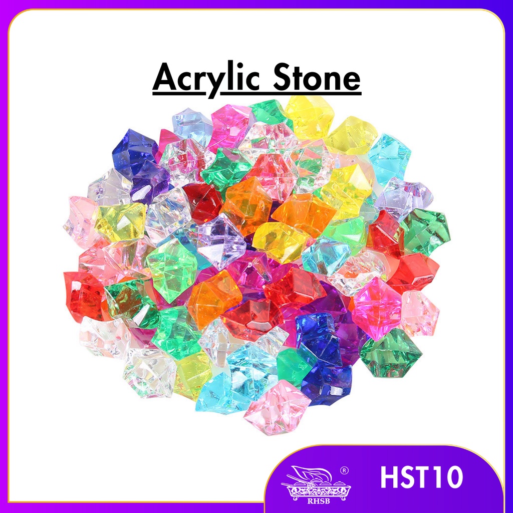 500GRAM ACRYLIC STONE/ ICE ROCK STONE/ AQUARIUM STONE/ CRYSTAL STONE/ ACRYLIC CRYSTAL FISH TANK STON