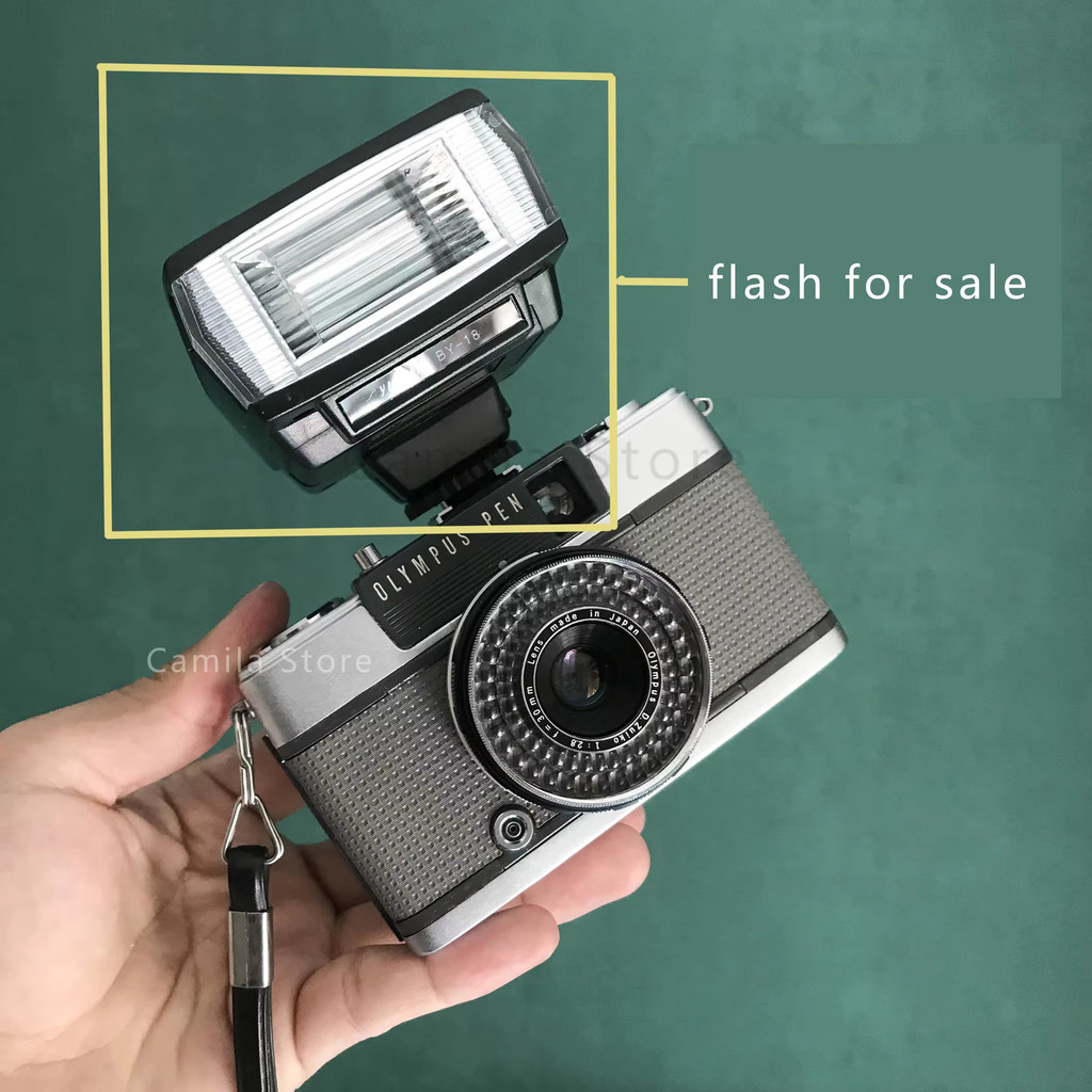 Mini Flash Hot Shoe Sync Port เติมแสง Speedlite สําหรับ Olympus 35SP 35DC TRIP35 35RC 35EC 35ED ปากก