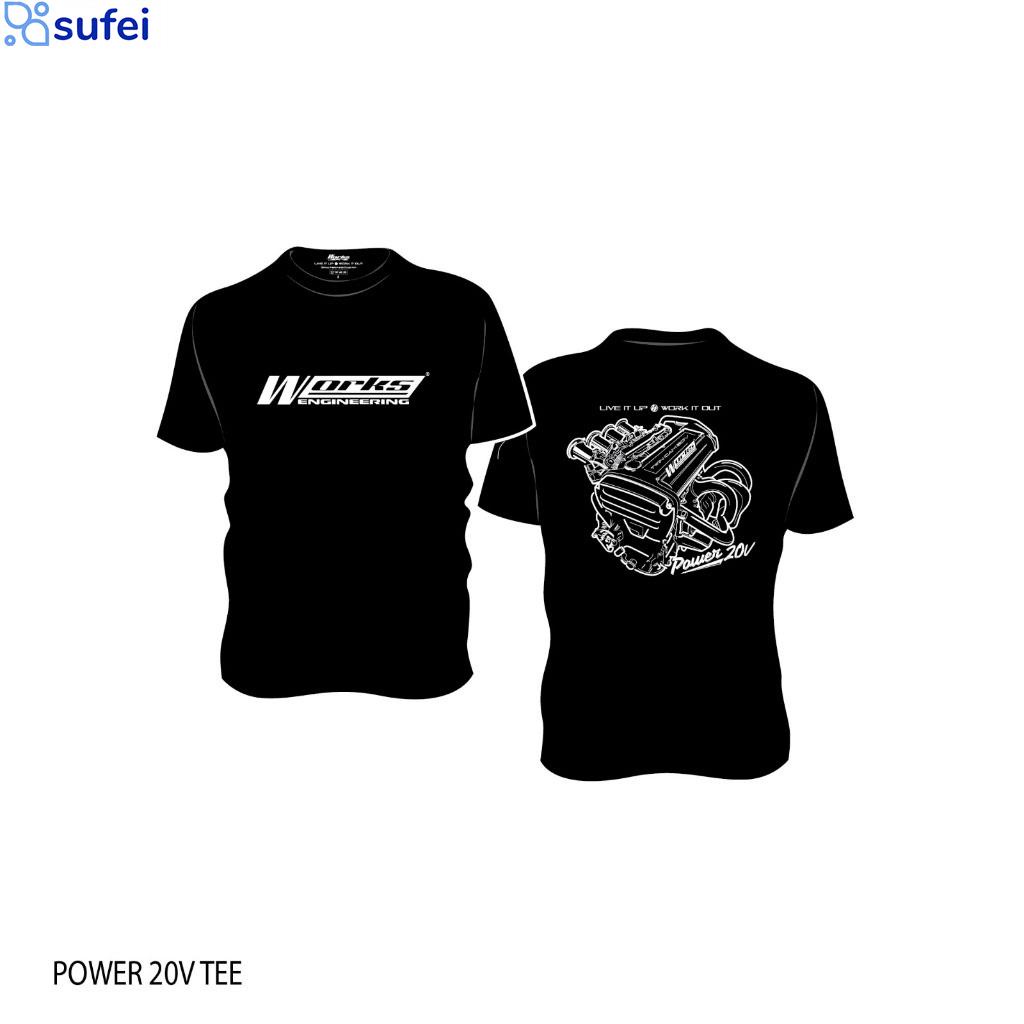 Sufei-Works Engineering Toyota 4AGE 20V / Power 20V Limited Edition เสื้อยืดคอกลมไมโครไฟเบอร์ UNISEX