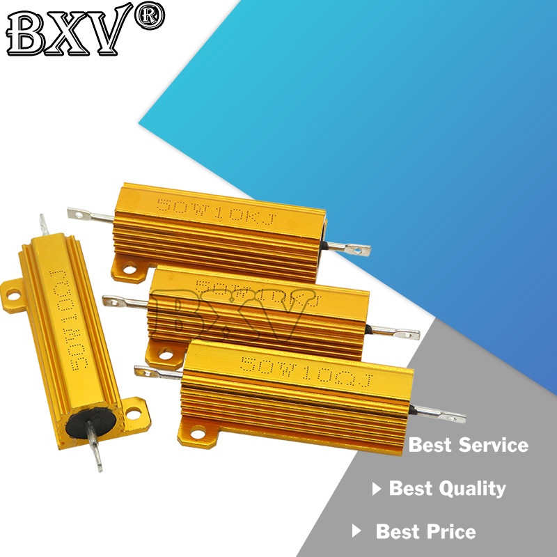 50W อลูมิเนียมโลหะกรณี Wirewound ตัวต้านทาน 0.01R ~ 51R 1 6 8 10 20 30 39 40 51 โอห์มความต้านทาน RX24 - รูปที่ 3