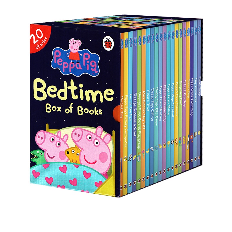 20 Peppa pig กล่องนอนอ่านด้วยตัวเอง เต่าทอง อ่านหนังสือนิทานก่อนนอน