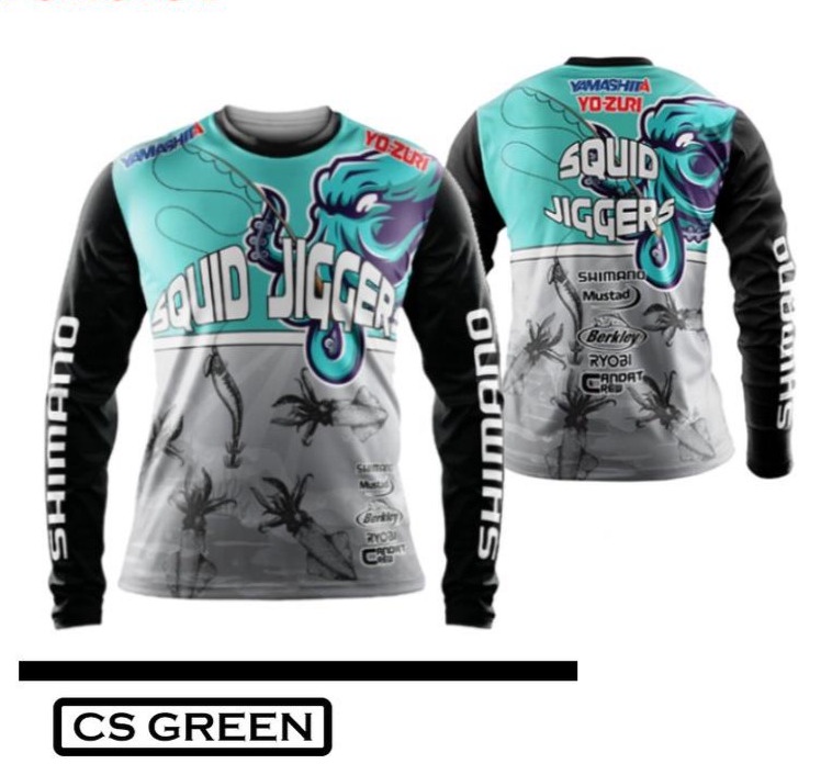(Fuhui01) Baju Pancing CANDAT SOTONG เสื้อตกปลาหมึก ป้องกันรังสียูวี [UNK] ไซซ์ XS - 3XL Shimano YAMASHITA