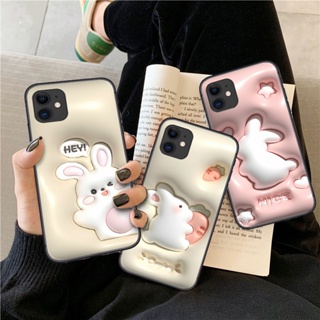 เคสโทรศัพท์มือถือแบบนิ่ม ลายกระต่าย 3D TY33 สําหรับ Vivo Y70S Y51S Y70T Y53S Y52S Y31S Y76S Y76 Y74S Y15S Y15A T1 Y10