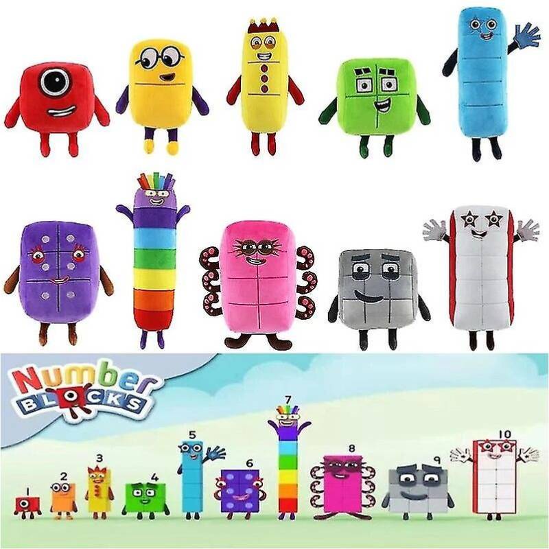 Numberblocks ตุ ๊ กตาตุ ๊ กตาการศึกษาตุ ๊ กตาจํานวนบล ็ อกของเล ่ นเด ็ กของขวัญ